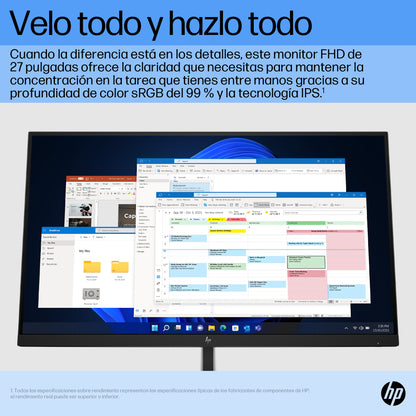 Monitor HP 27" E27 G5 FHD Resolución 1920x1080 Panel IPS