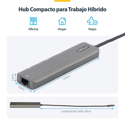 StarTech.com DKT30CHSDPD1 base para laptop o replicador de puertos Alámbrico USB 3.2 Gen 1 (3.1 Gen 1) Type-C Negro, Gris