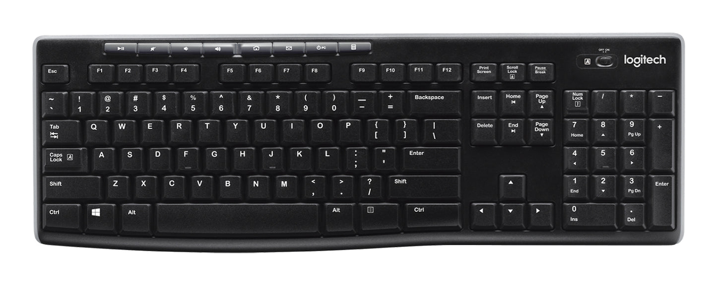 Teclado Logitech K270 Inalambrico USB 2.0 Negro