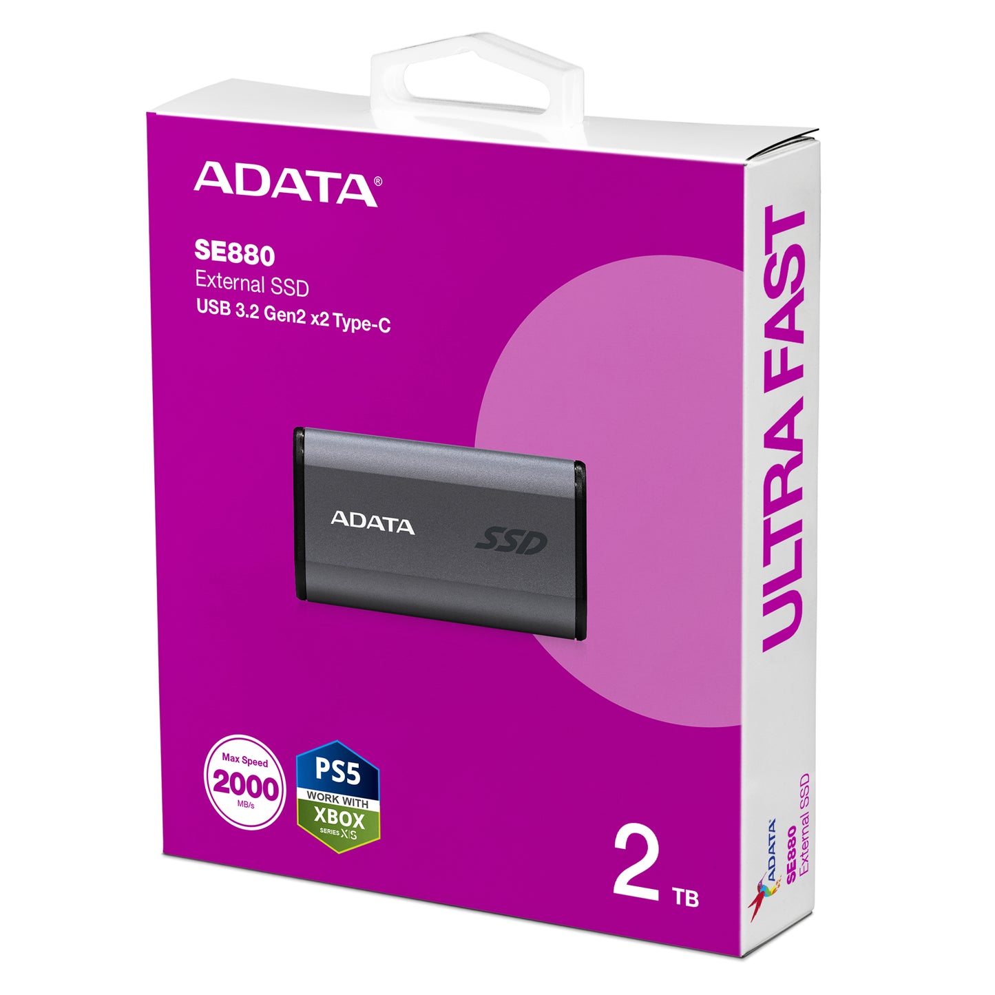 ADATA SE880 2 TB USB Tipo C 3.2 Gen 2 (3.1 Gen 2) Gris