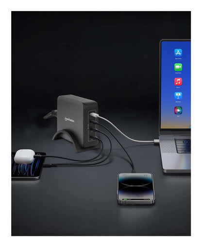 Estación de carga USB-C Manhattan 4 puertos USB-C PD 240W