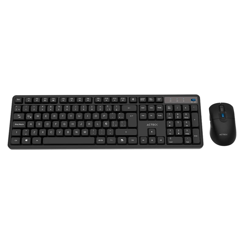 Acteck Creator Silent Pro MK474 teclado Ratón incluido Universal RF inalámbrico QWERTY Español Negro