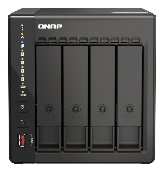 QNAP TS-453E NAS Tower Intel® Celeron® J6412 8 GB 0 TB QNAP Turbo System Negro