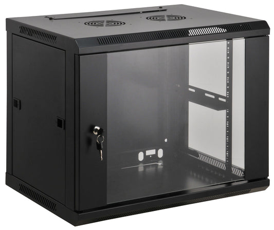 Intellinet 711814 armario rack 9U Bastidor de pared Negro