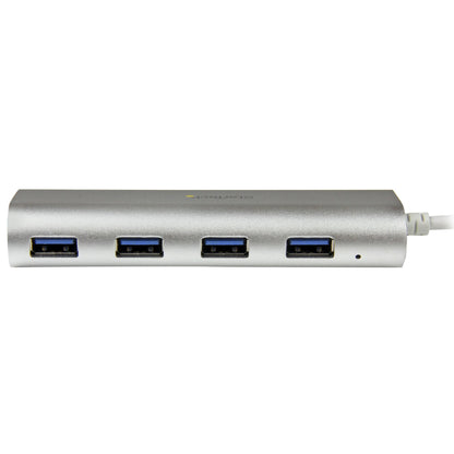 StarTech.com ST43004UA nodo concentrador USB 3.2 Gen 1 (3.1 Gen 1) Type-A 5000 Mbit/s Plata, Blanco