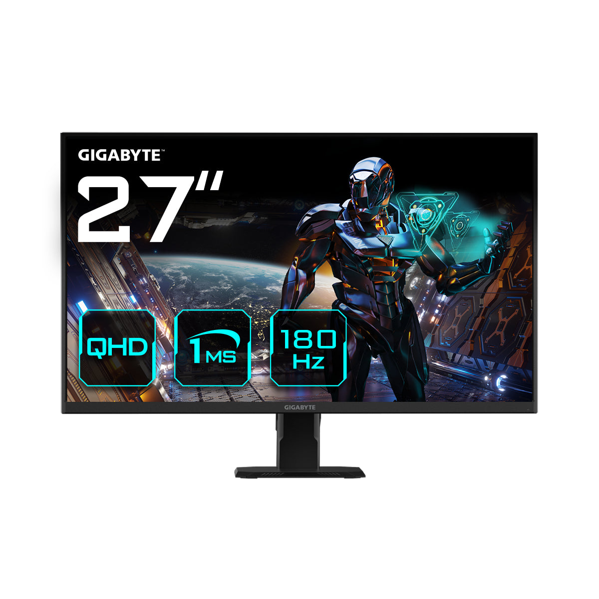 Monitor Gamer Gigabyte GS27QA 27" LCD 2560x1440 QHD FreeSync 180Hz HDMI/DisplayPort Negro