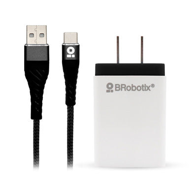 BRobotix 963325 cargador de dispositivo móvil Teléfono móvil, Tableta, Universal Negro, Blanco Corriente alterna Carga rápida Interior