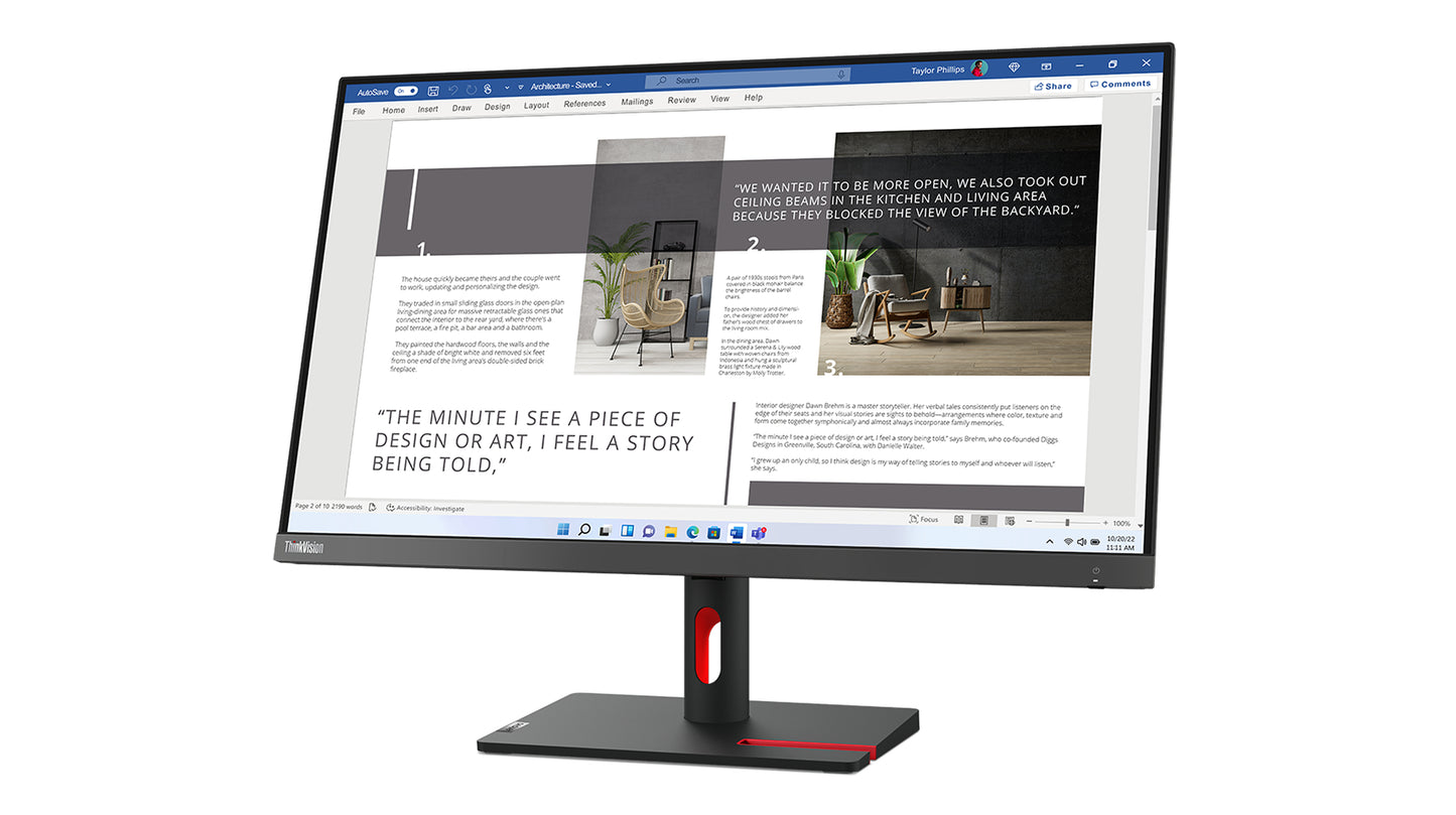 Lenovo ThinkVision S27i-30 monitor de computadora 68.6 cm (27") 1920 x 1080 Pixeles Full HD LED Negro, Gris