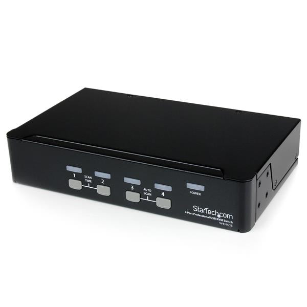 StarTech.com SV431USB interruptor KVM Montaje en rack Negro