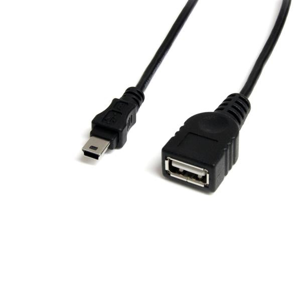 StarTech.com USBMUSBFM1 cable USB 0.3 m USB A Mini-USB B 0.48 Gbit/s Negro