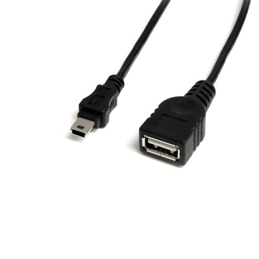 StarTech.com USBMUSBFM1 cable USB 0.3 m USB A Mini-USB B 0.48 Gbit/s Negro