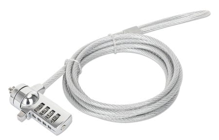 Candado de Seguridad Manhattan Antirrobo para Laptop con Ranura K-slot Combinación 4 Dígitos