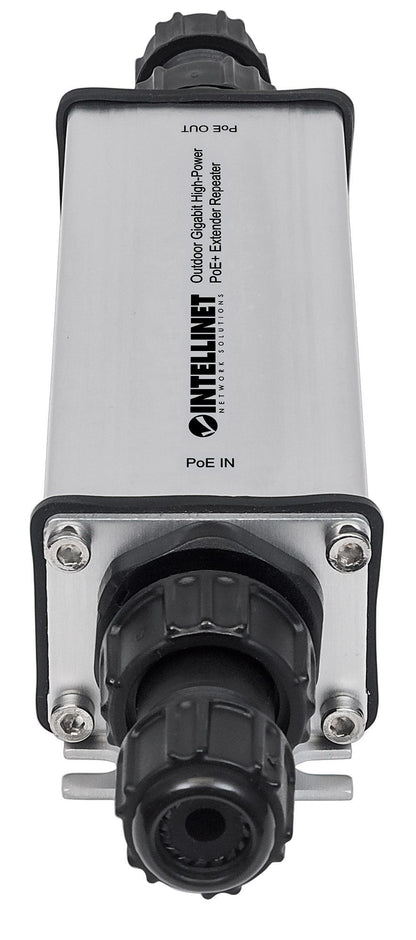 Intellinet 561211 extensor de red Repetidor de red Negro, Gris 10, 100, 1000 Mbit/s