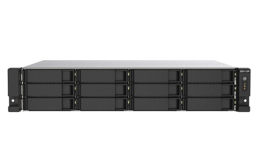 QNAP TS-1273AU-RP-8G NAS Bastidor (2U) Ryzen Embedded V1500B 8 GB DDR4 0 TB QNAP QTS Aluminio, Negro