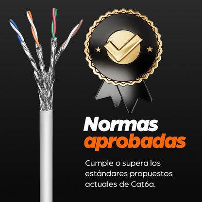 Bobina Cable Intellinet UTP Cat6a Sólida SFTP 305m Color Gris