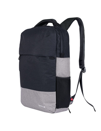 Backpack TechZone Strong Grey Porta Laptop 15.6" Conector Usb Externo Cierres Metalicos Auto Reparables