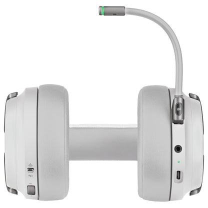 Audífonos Corsair (CA-9011186-NA) Virtuoso Inalámbricos 7.1 Canales USB-C/Micrófono Comp. PC RGB Blanco