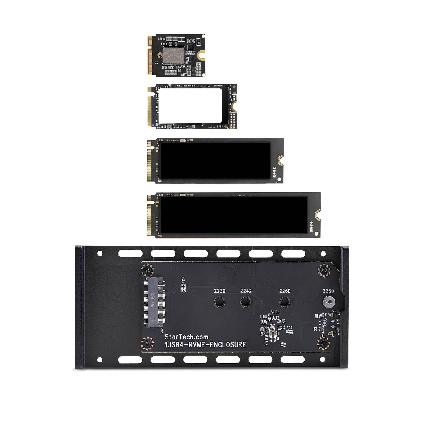 StarTech.com 1USB4-NVME-ENCLOSURE caja para disco duro externo Carcasa para SSD Negro