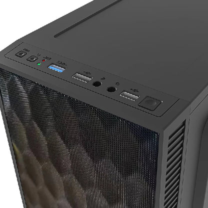 Gabinete Acteck Compacto Mini Torre Fuji GC470  Fuente ATX 500 Advanced Series Negro