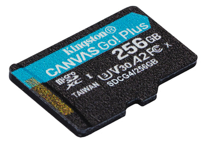 Memoria Micro SD Kingston Flash Canvas GO PLUS 256GB UHS-I CLASE 10 C/Adaptador