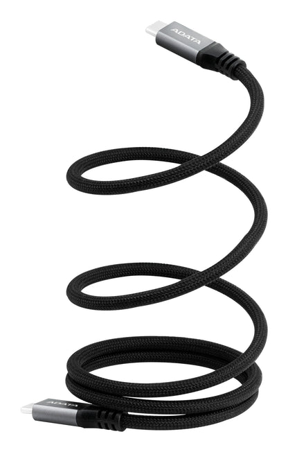 Cable Magnético Adata Usb-C Adopta El Usb 3.2 Gen2 Estandar Velocidad De Transferencia De Datos De 10 Gbps Color Negro