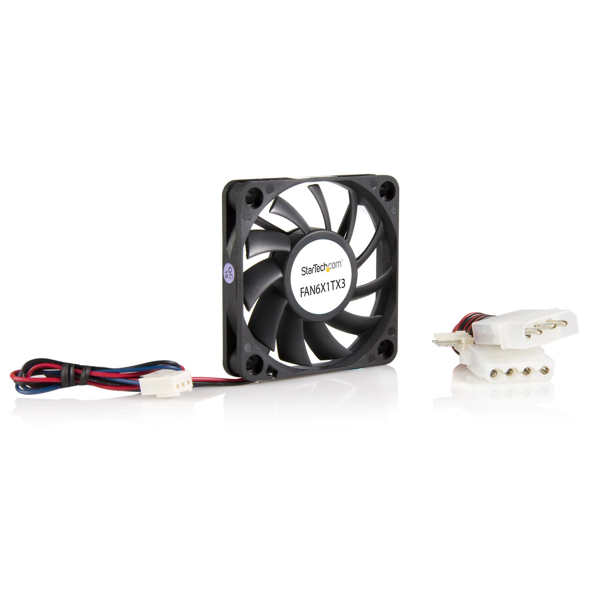 StarTech.com FAN6X1TX3 sistema de refrigeración de computadora Gabinete de la computadora Ventilador 6 cm Negro