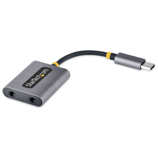 StarTech.com USBC-AUDIO-SPLITTER divisor de audio Gris