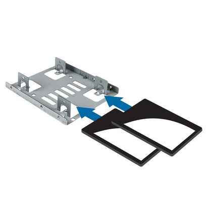 StarTech.com BRACKET25X2 panel para bahía de discos 8.89 cm (3.5") Panel de transportación Acero inoxidable