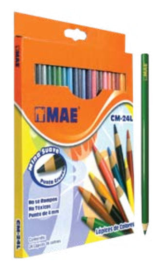 COLORES LARGOS MAE CAJA C/24 PIEZAS 4MM