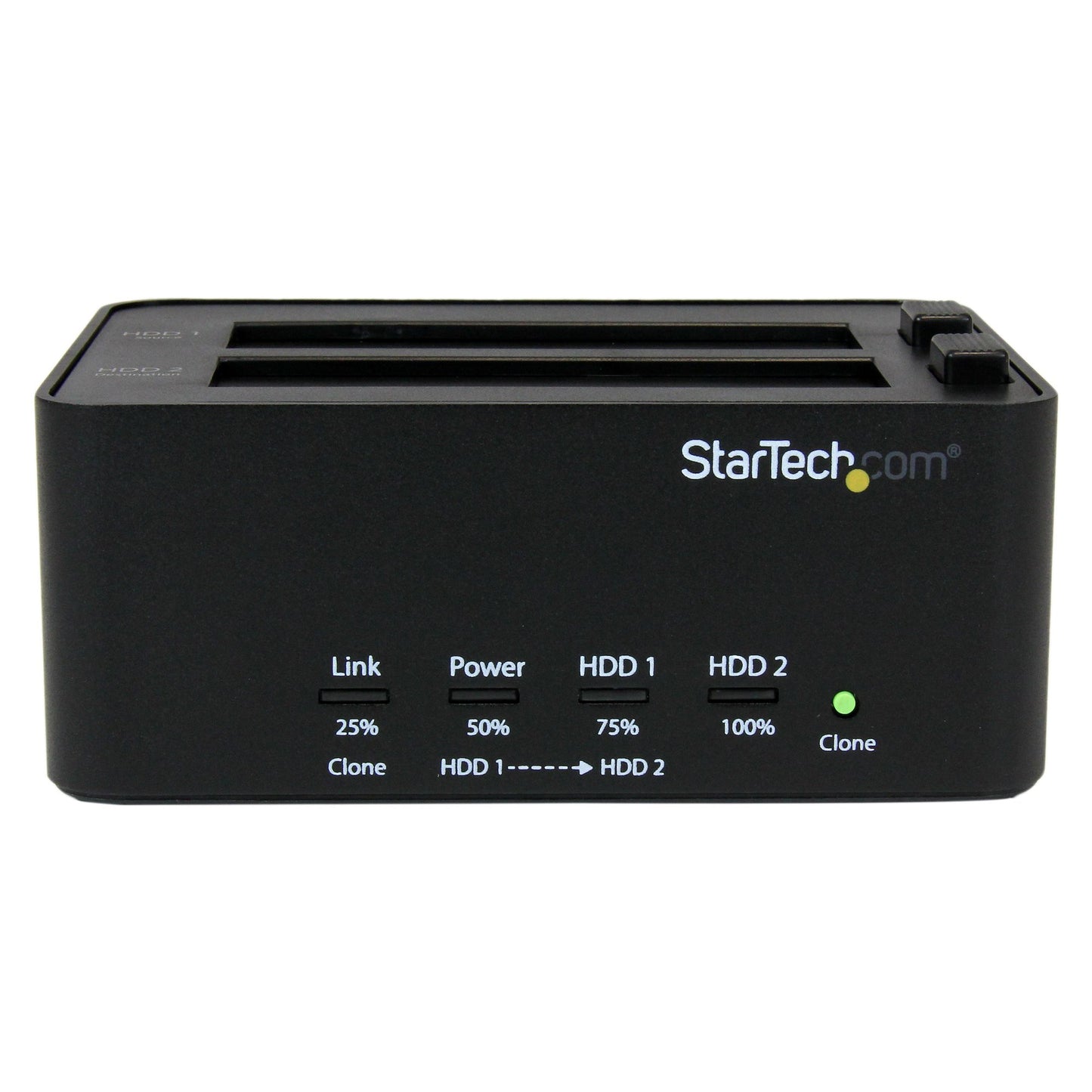 StarTech.com SATDOCK2REU3 duplicador de datos o soporte Duplicador de HDD/SSD Negro 1 copias