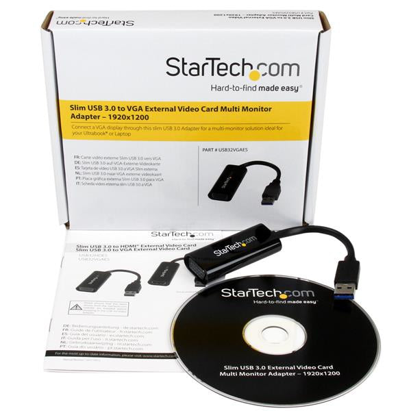 StarTech.com USB32VGAES adaptador gráfico USB 1920 x 1200 Pixeles Negro