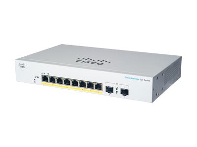 Cisco CBS220-8P-E-2G Gestionado L2 Gigabit Ethernet (10/100/1000) Energía sobre Ethernet (PoE) Blanco