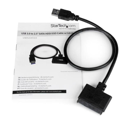StarTech.com USB3S2SAT3CB base para laptop o replicador de puertos Negro