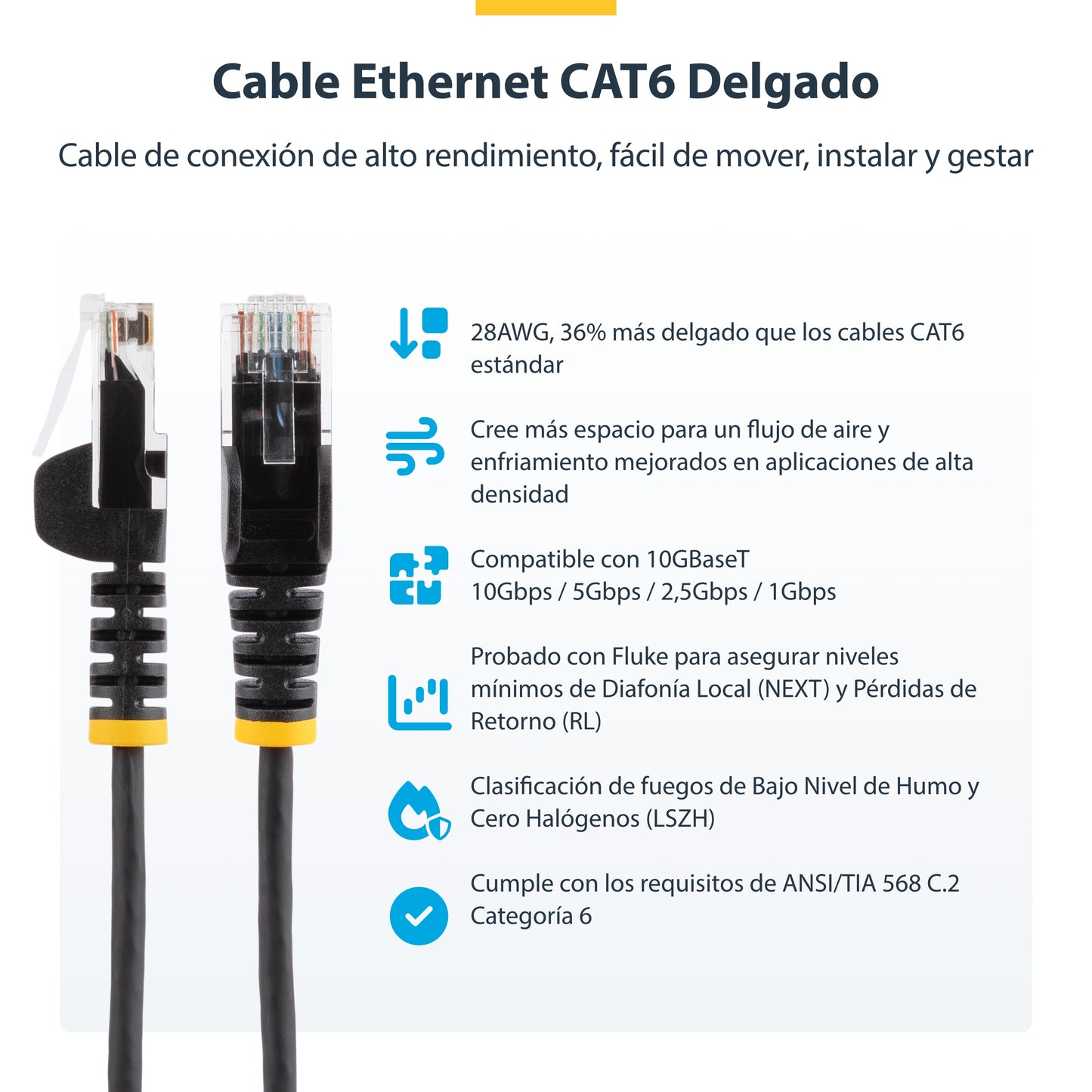 StarTech.com N6PAT10BLS cable de red U/UTP (UTP)