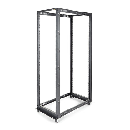 StarTech.com 4POSTRACK42 armario rack Rack o bastidor independiente Negro