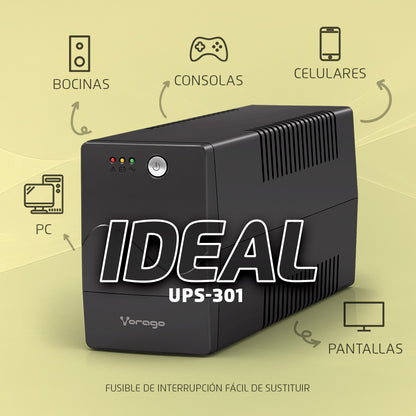 No Break Vorago Ups-301 800Va 480W 110-120V 6 Contactos (Nuevo)