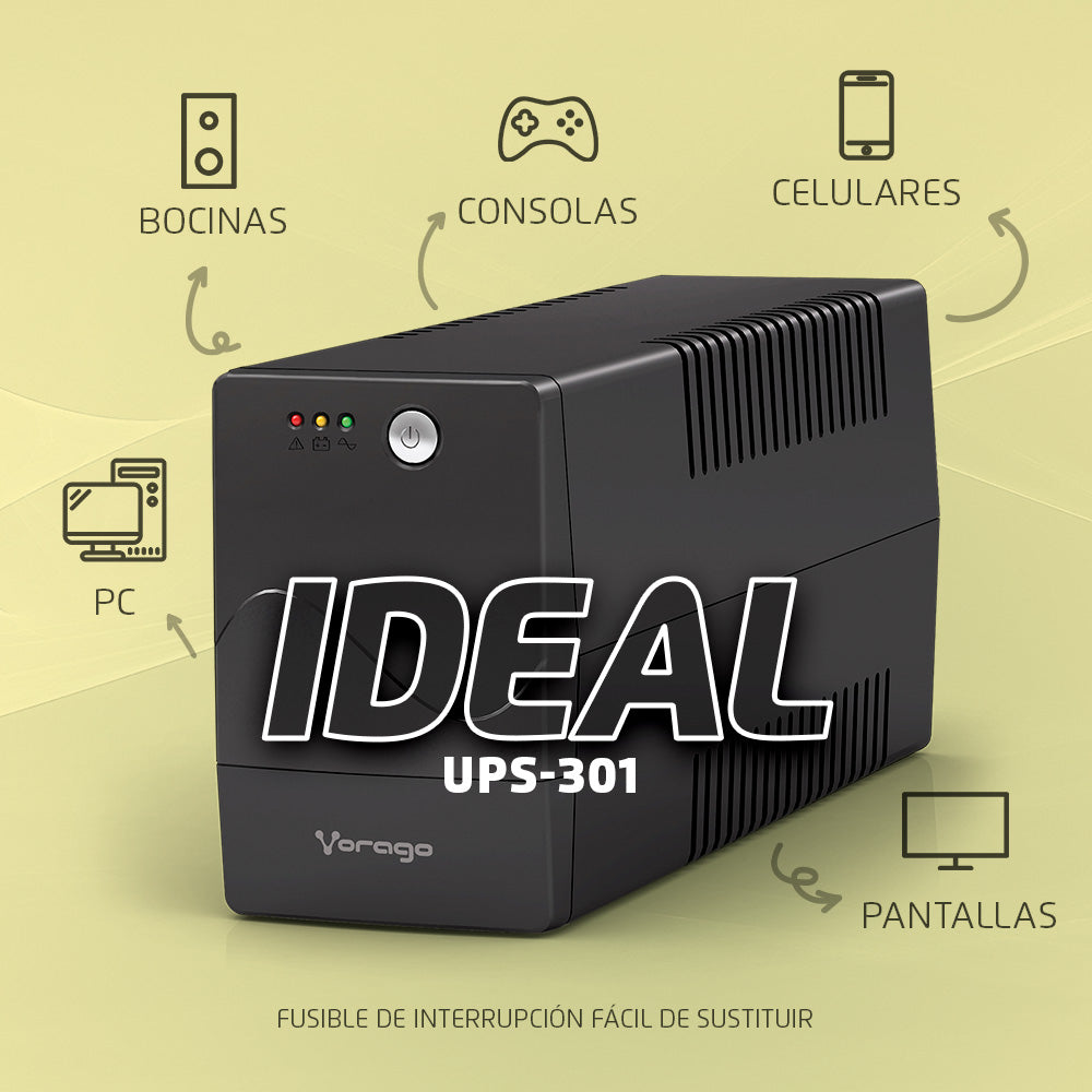 No Break Vorago Ups-301 800Va 480W 110-120V 6 Contactos (Nuevo)