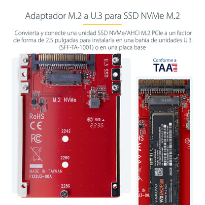 StarTech.com 1M25-U3-M2-ADAPTER tarjeta o adaptador de interfaz Interno