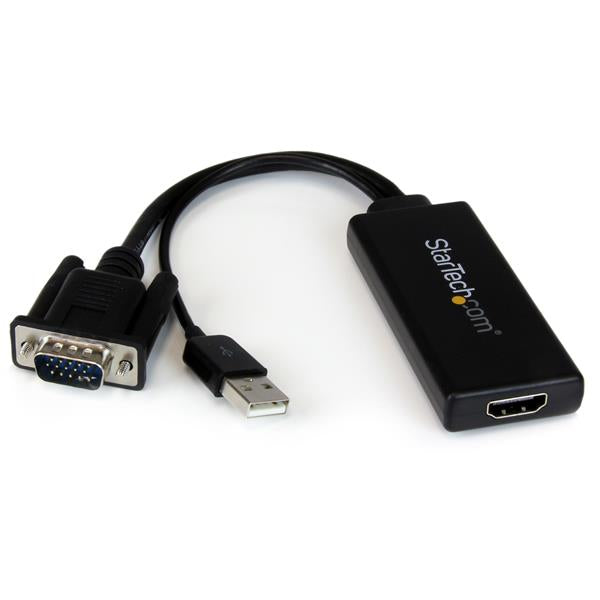 StarTech.com VGA2HDU adaptador de cable de vídeo Negro