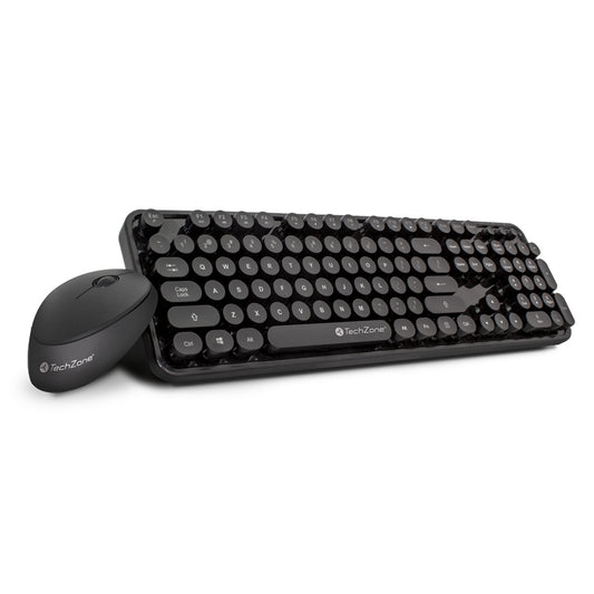 Kit TechZone Inalambrico Nifty Mouse y Teclado Estilo Retro Mouse 800 1200 600 Dpi 4Botones