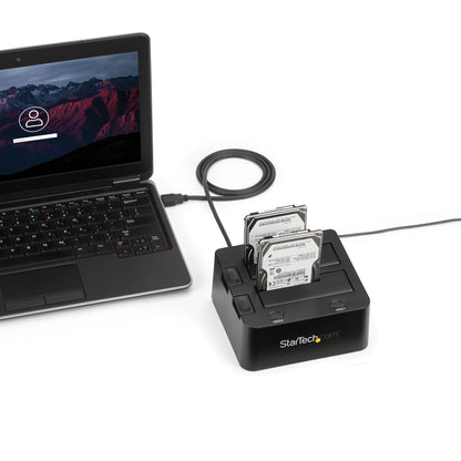 StarTech.com SDOCK2U33 base de conexión para disco duro USB 3.2 Gen 1 (3.1 Gen 1) Type-B Negro