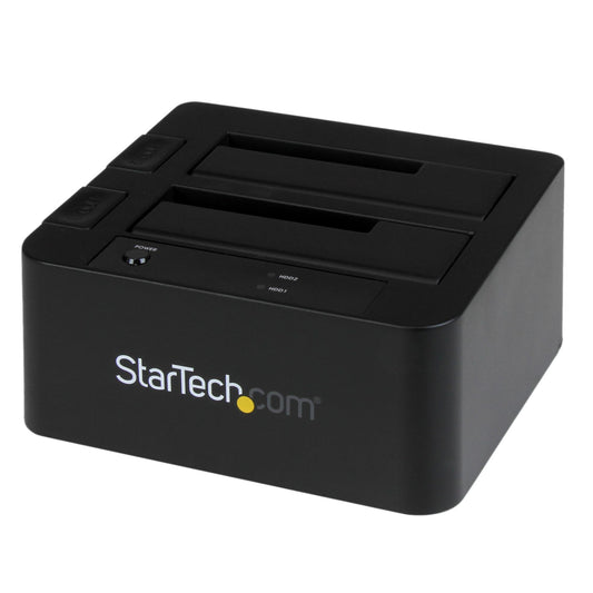 StarTech.com SDOCK2U33EB base de conexión para disco duro USB 3.2 Gen 1 (3.1 Gen 1) Type-B Negro
