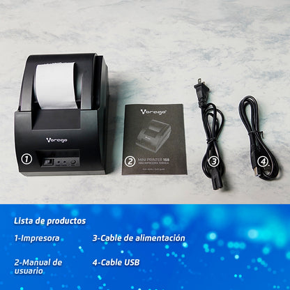 Impresora Termica Vorago POS MNP-158 Tickets 58mm USB RJ11