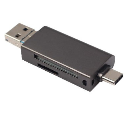 BRobotix 6006085 lector de tarjeta USB 2.0 Type-A/Type-C Negro
