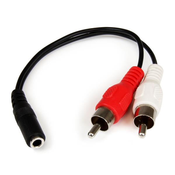 StarTech.com 0.152m 3.5mm - 2xRCA m/f cable de audio 3,5mm Negro