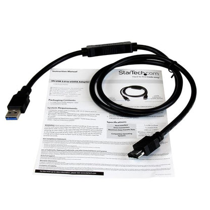 StarTech.com USB3S2ESATA3 cable USB 0.9 m USB A Negro