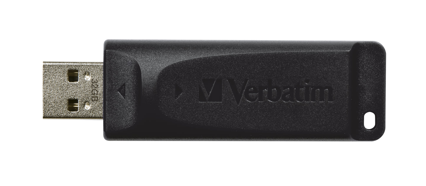 Memoria USB VERBATIM Flash 2.0 Slider 32GB - Negro