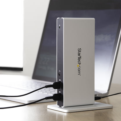 StarTech.com USB3SDOCKDD base para laptop o replicador de puertos Alámbrico USB 3.2 Gen 1 (3.1 Gen 1) Type-B Negro, Plata