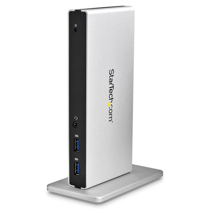 StarTech.com USB3SDOCKDD base para laptop o replicador de puertos Alámbrico USB 3.2 Gen 1 (3.1 Gen 1) Type-B Negro, Plata