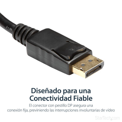 StarTech.com DP2HDMI2 adaptador de cable de vídeo 0.21 m Negro